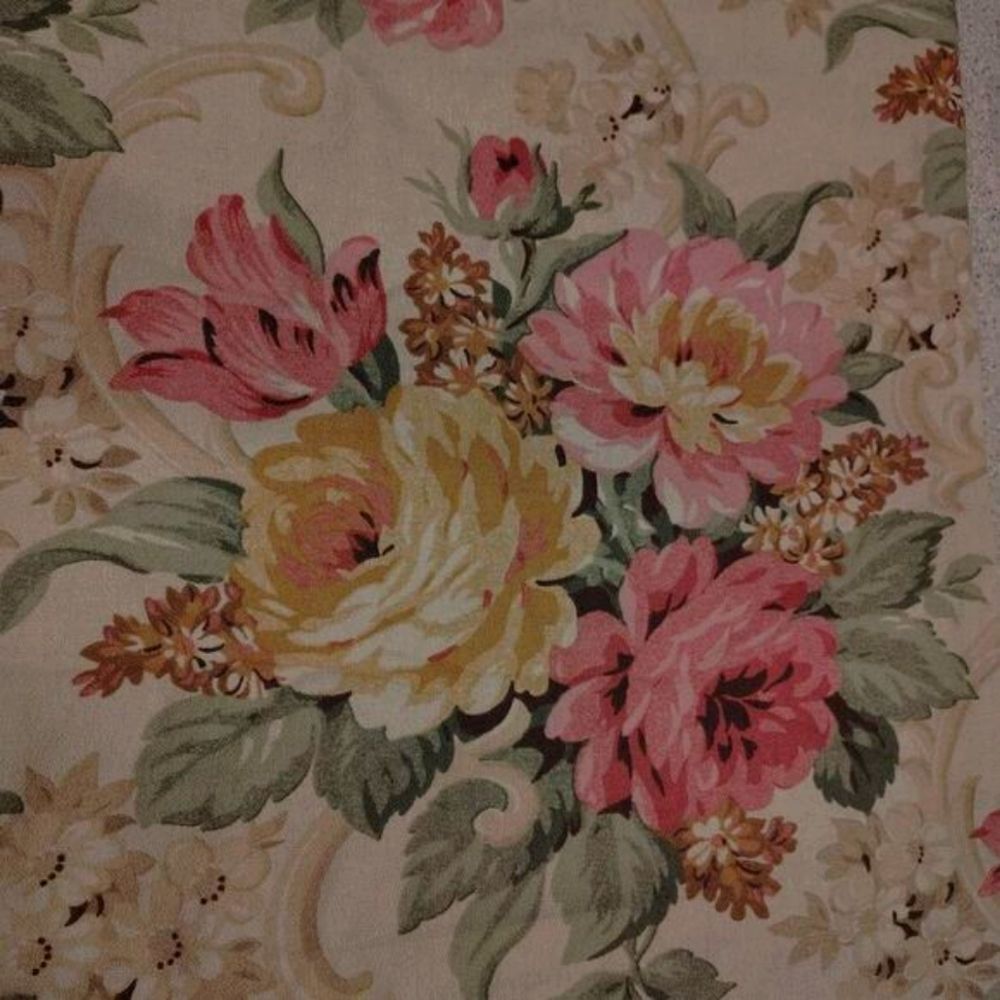 Floral Patterned Fabric 2 Yards 54" Wide